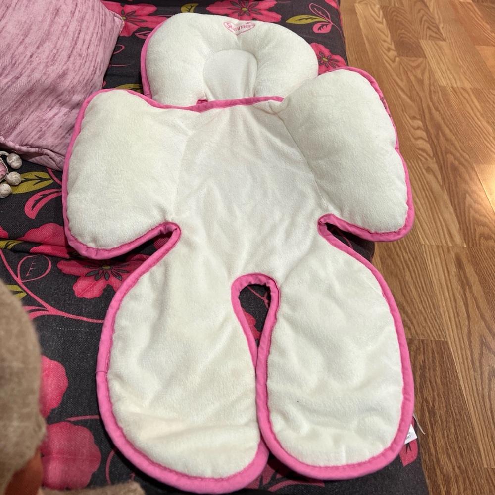 Summer Head and Body Support Pillow Car & Stroller Summer System White Pink